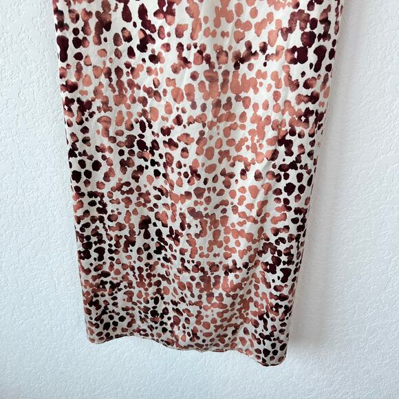 Stars Above Animal Print Satin Midi Slip Dress size Large Sleep Dress - Picture 3 of 10